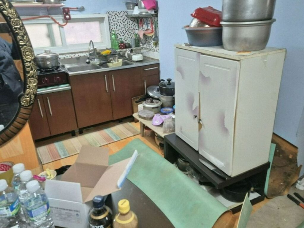 파손 배관 교체 시공 현장